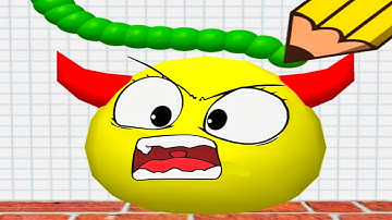 Draw To Smash Logic Puzzle - ASMR Gameplay (Noob vs Pro vs Hacker)