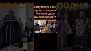 Происхождения (изнесения) Честных Древ Животворящего Креста Господня еп. Амвросий совершил Литургию