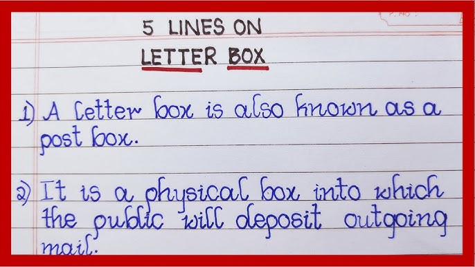 How to draw and colour a letter box