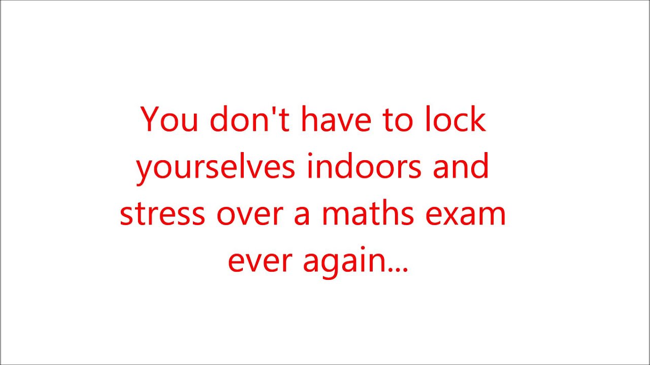 Pass Your GCSE Maths In Four Weeks! YouTube