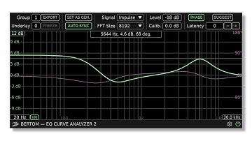 Bertom EQ Curve Analyzer v2 - Frequency & Phase response of any plug-in or hardware