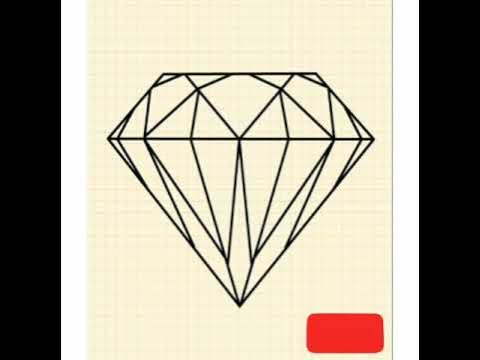 How to draw a 3d diamond easy - YouTube