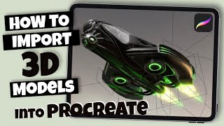 How to Import 3D Files Into Procreate  #Shorts