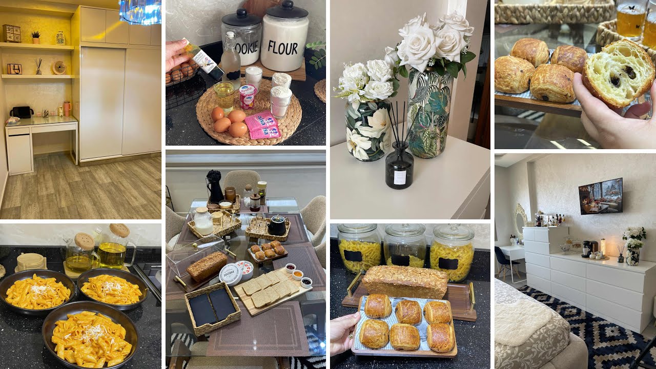 روتين صباحي💕الجديد في غرفتي💕ركن القهوة💕مائدة فطور مع وليداتي 