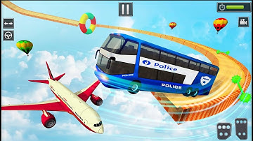 Bus Mega Ramp Impossible Stunt Car Tracks 3D Transporter Driver - Android GamePlay #1