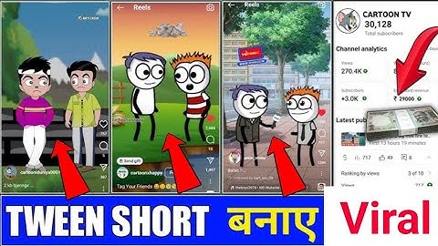 Tween craft shorts kaise banaye | cartoon video kaise banaye | How To Make Cartoon Video