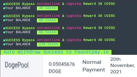 Auto Bypass Captcha & Claim Dogecoin In Faucet Pay
