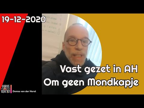 ?Michel Vitaliti vast gehouden in AH voor het niet dragen van een Mondkapje 19-12-2020