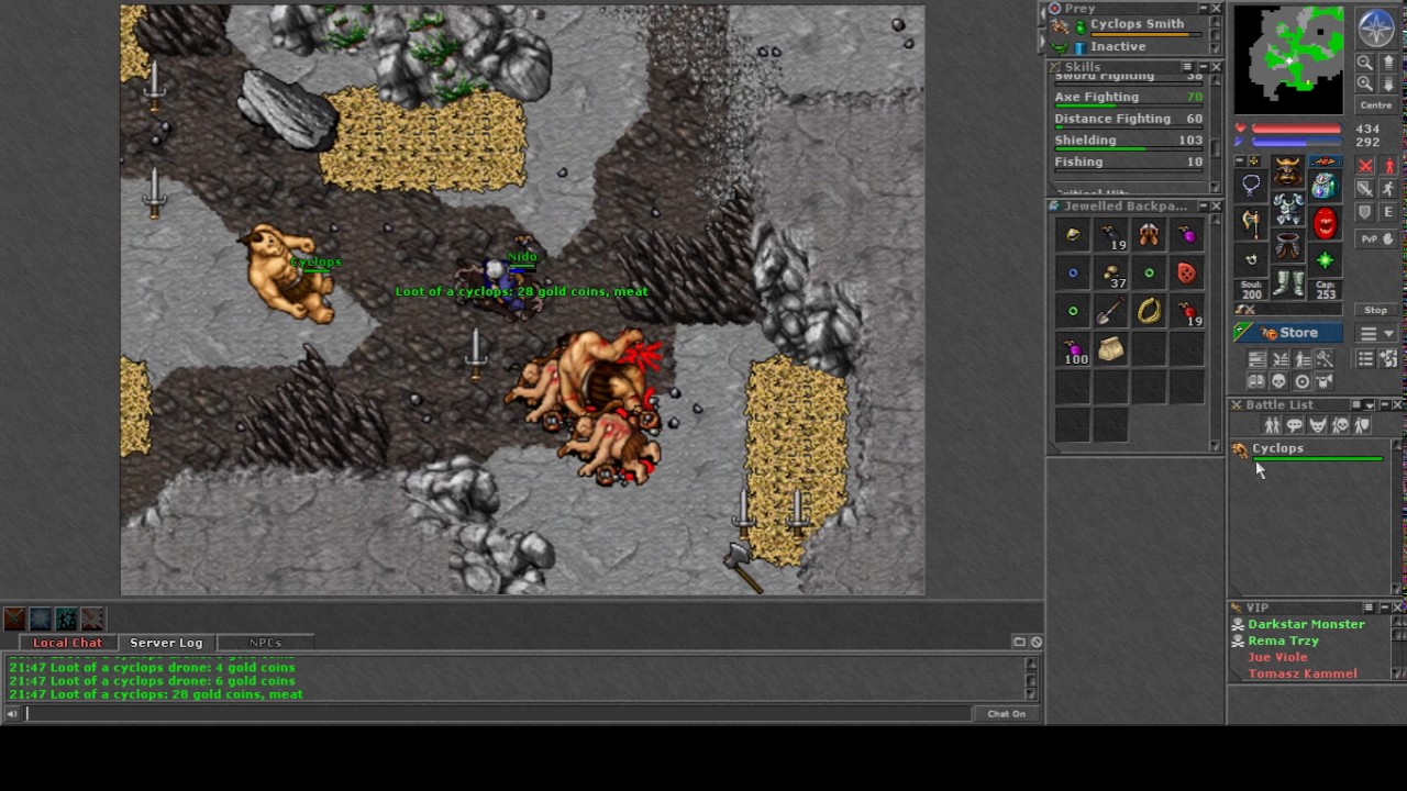 Tibia melee Paladin (RP) Hidden hunting place - Upper Mistrock