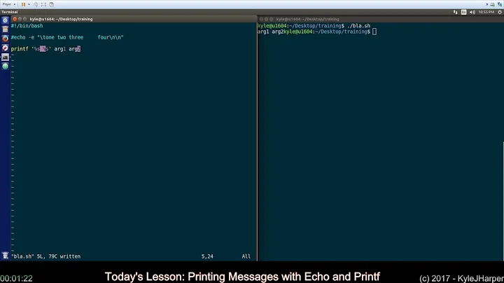 Printing Messages with Echo and Printf