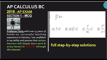 2018 AP CALCULUS BC - PRACTICE EXAM|| - ||SECTION 1|| - ||MCQ - QUESTION 1|| || Integration of 2^x
