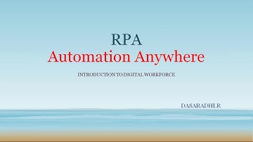 Automation Anywhere (RPA) Online Training