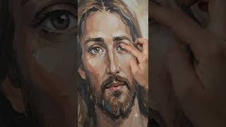 I Painted Jesus Using Only My Fingers! ✝️🎨 #shorts
