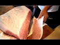 黑鮪魚金三角吃法全解析/整尾黑鮪魚快速切割Cutting a Whole Big Bluefin Tuna/Tuna Sashimi