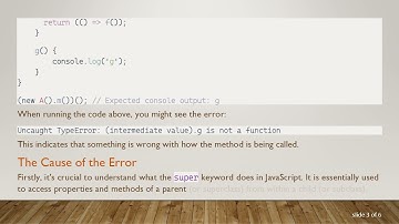 Understanding super in JavaScript: How to Fix the "Intermediate Value is Not a Function" Error