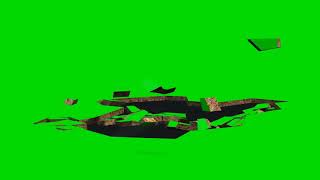 Ground Crack Effect and Collapse Green Screen Chroma Key