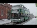 Buses Trains & Trams in the snow at Nottingham January 2021