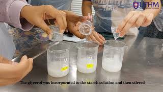 EXP 6 : Development of edible film from different starch materials