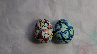 48 Triangle Division - Butterfly Pysanky Pattern