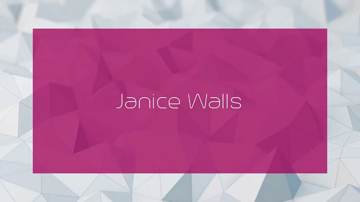 Janice Walls - appearance
