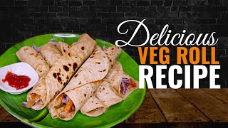 Veg Roll Recipe | Veg Shawarma |  VEG FRANKIE RECIPE | VEG CHAPATI ROLL | Kids Favourite Chappathi