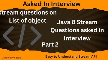 Top Java 8 coding Interview Questions and answer Part 2 |  Most Asked  | Stream API | Java 8 feature