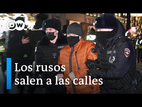 Miles de rusos protestan contra la invasión de Ucrania