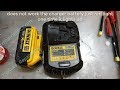 DeWALT DCB105 does not work the charger battery just red light one time it lights up