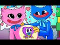 Huggy wuggy and baby huggy sad story  cartoon animation poppy playtime