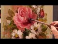 Painting a Pink Rose Alla Prima with Acrylics