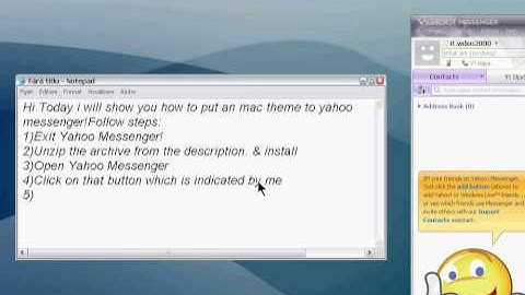 Episode 1 : How to put an Mac theme on Yahoo!Messenger!