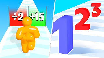 TikTok Gameplay Video 2024 - Satisfying Mobile Game Max Levels: Tall Man Run VS Number Masters