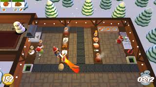 Overcooked Festive Seasoning 1-5 3 player 3 stars coop score 584