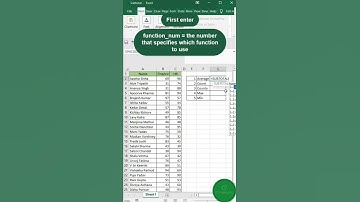 Subtotal function | #excel #microsoft #exceltips #exceltricks #education #msexcel #corporate #google