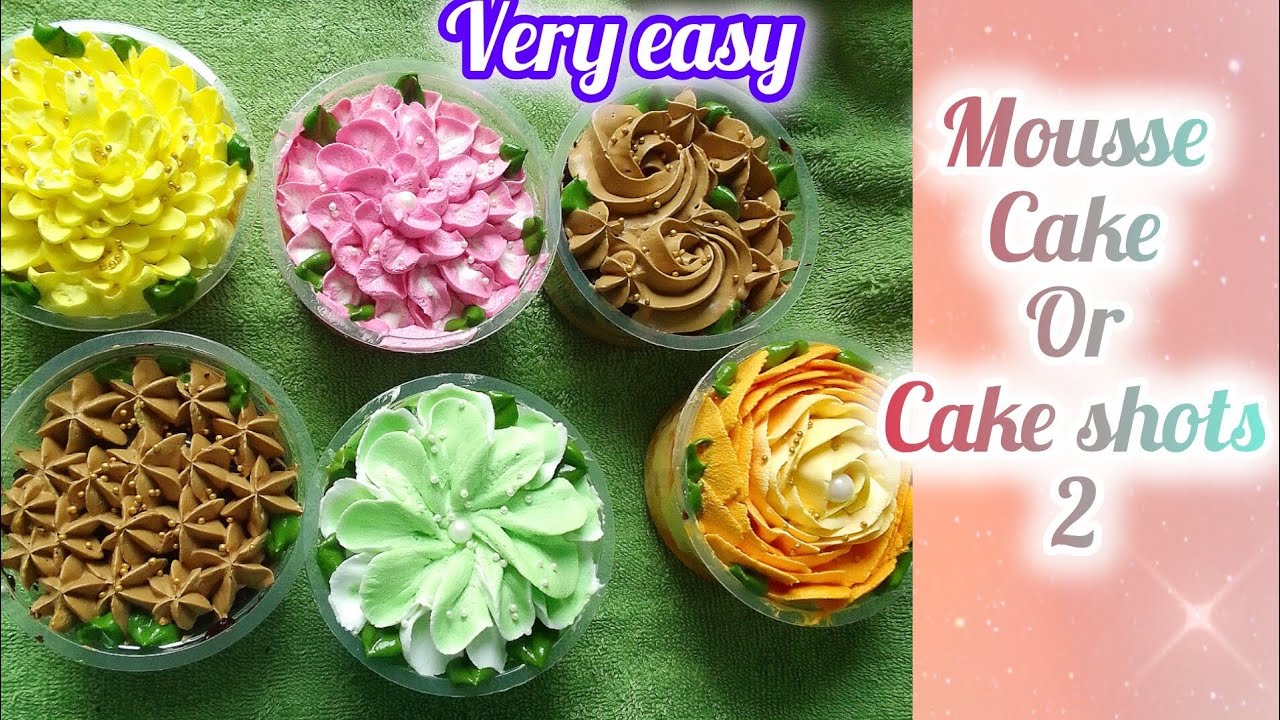 How to make cake shots or mousse cake with beautiful flower কি করে মুসি কেক বানাবো2025