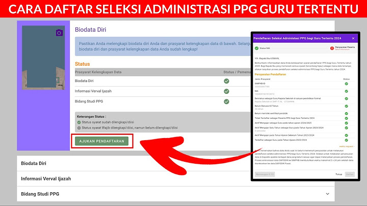🔴LIVE CARA DAFTAR SELEKSI ADMINISTRASI PPG GURU TERTENTU 2024 - MELENGKAPI ISI BIODATA DIRI