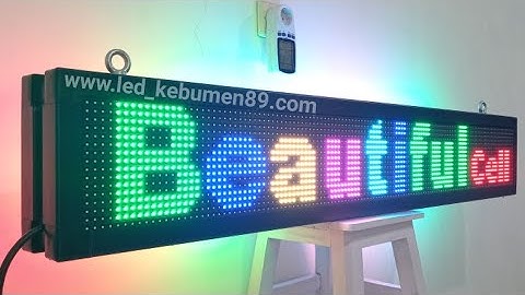 Running text 2 sisi 135x22cm full color RGB P10 outdoor