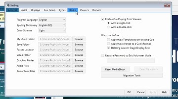 MediaShout 6 - Bible Settings Tab