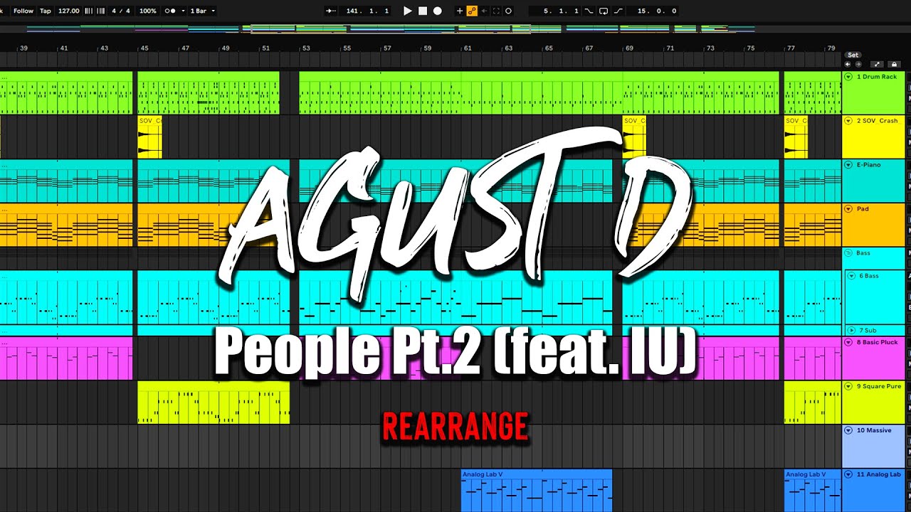 Agust D(Suga) 'People Pt 2 feat IU' Rearrange Instrumental/ YM Records ...