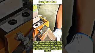 프레스 절단기를 활용한 앵글 철강재 정밀 가공 기술 #worker #process #metalworking #cutting #machinery