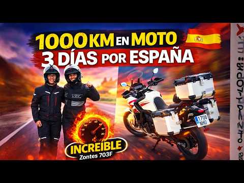 Recorrí 1000km en MOTO por España en 3 DÍAS | Esto fue INCREÍBLE Zontes 703F
