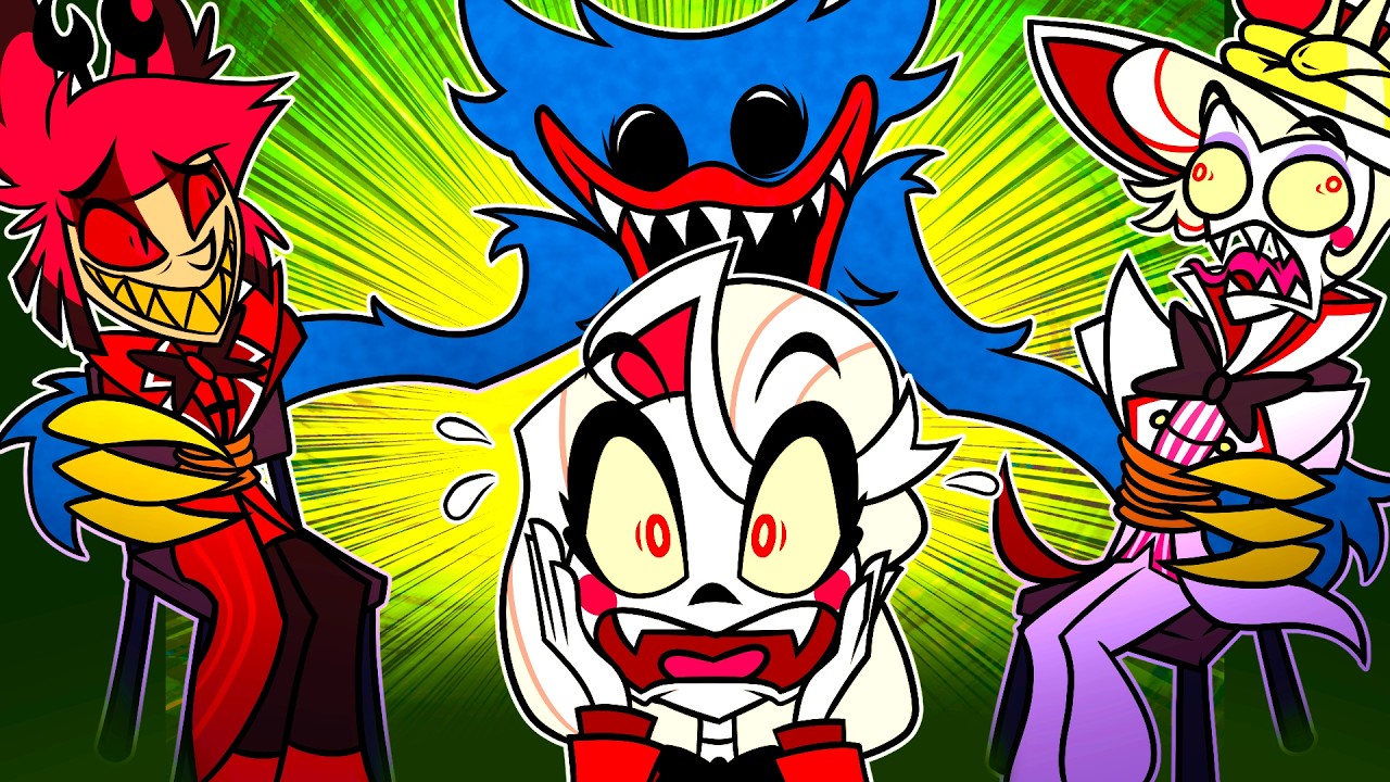 Hazbin Hotel HUNTED by POPPY PLAYTIME Characters in Hide and Seek
