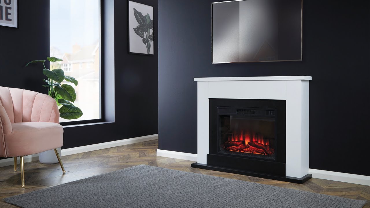Suncrest Ryedale Electric Fireplace Suite - YouTube
