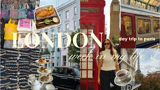 MY FIRST TIME IN LONDON! 🇬🇧🕰️ exploring the city, eating, shopping, museums & a day trip to Paris!
