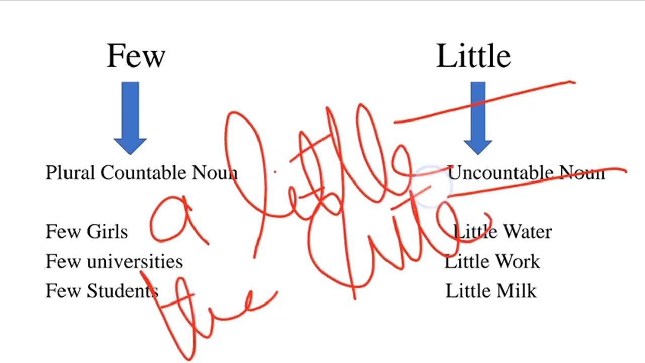 How to use Few, A Few, The Few| Little, A Little, The Little | English Grammar Determiners