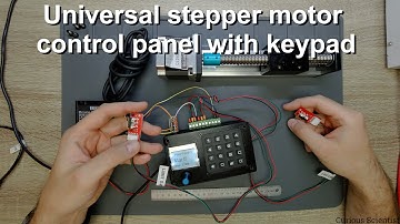 Universal stepper motor control panel with keypad