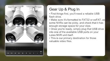 How to Back Up a Lorex NVR – Export Video Clips to USB/Computer