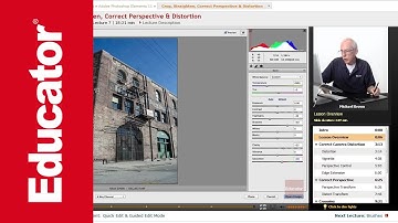 "Crop, Straighten, Correct Perspective & Distortion" | Adobe Photoshop Elements 11 with Educator.com