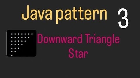 Print Down Triangle Star Pattern program in java l #downtrianglestarpattern#CoderSandy0