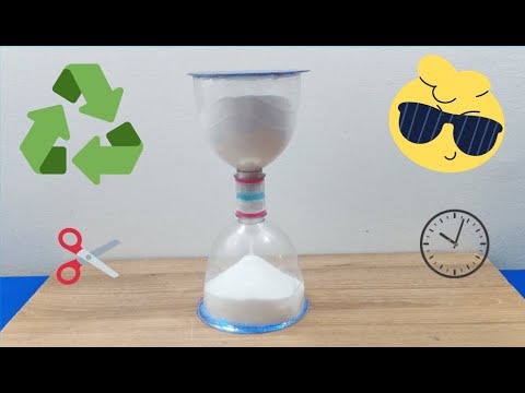 Cómo hacer un reloj de arena con material reciclable